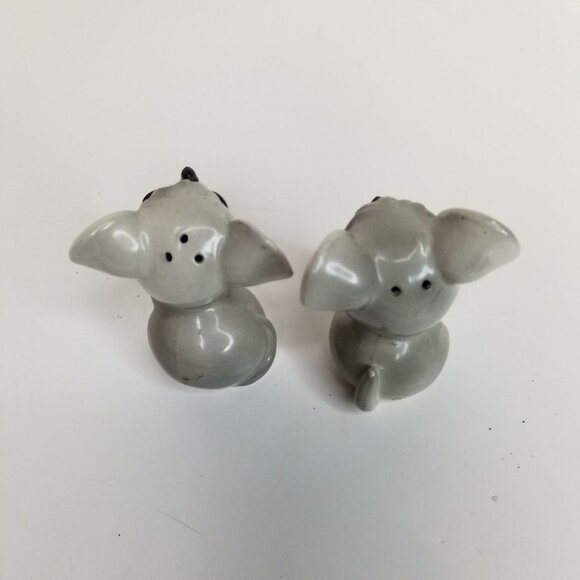 Vintage Salt and Pepper Shakers Big Ears Gray Mice Mouse Anthropomorphic - Picture 3 of 8